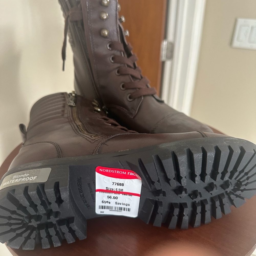 Blondo Mady Waterproof Brown Boots Size 6.5 - Picture 4 of 8